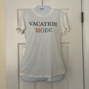 🩷 3/$18 NWOT 1901 Vacation mode multicolor rainbow t shirt cotton Nordstrom